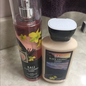 Body lotion and fragrance spray.